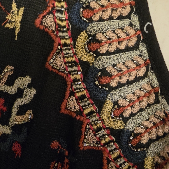 Philosophy Black Dress with Multicolor Embroidery - Picture 10 of 11